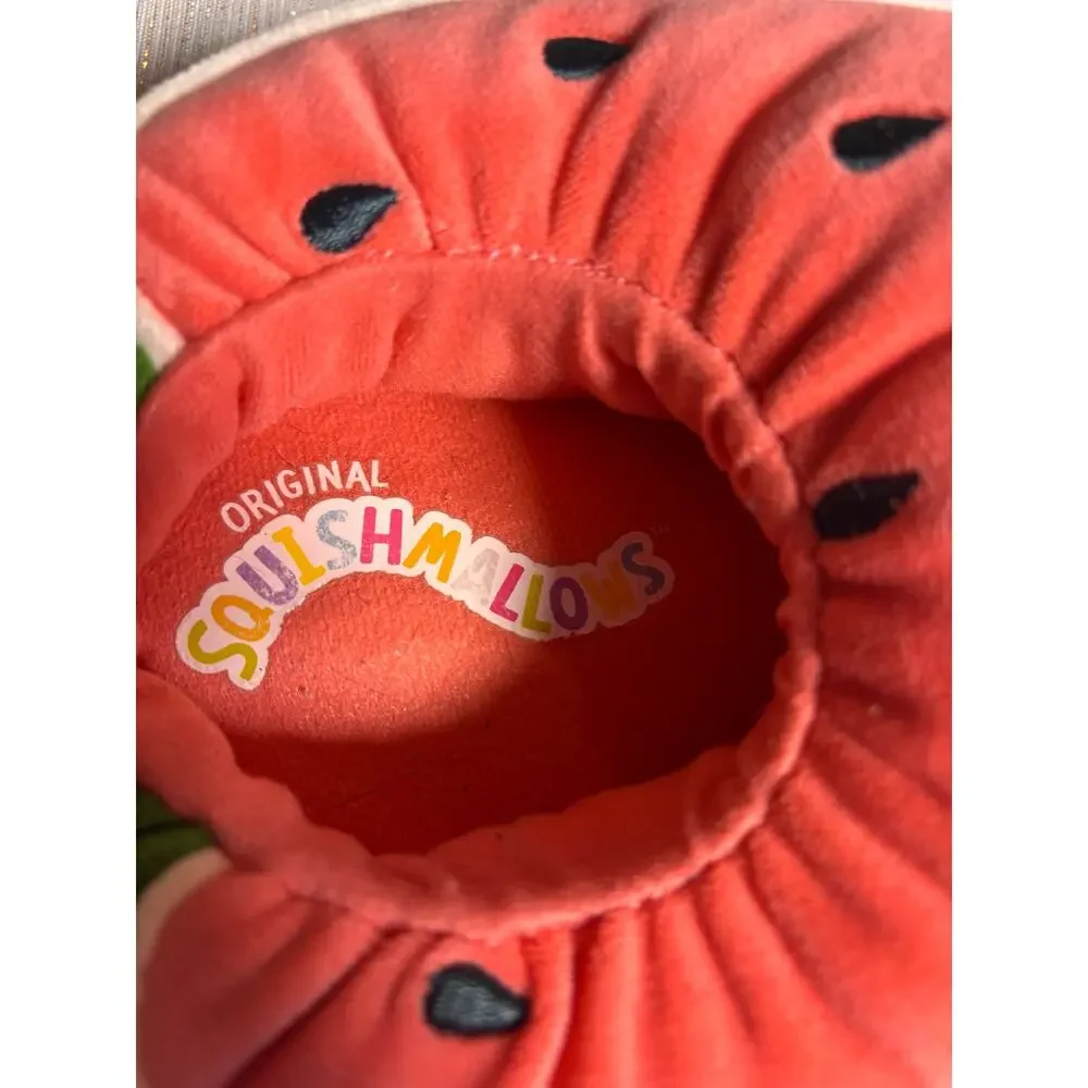 Kids Squishmallows Watermelon Slippers Size 5-6 Girls Soft Plush Slippers!